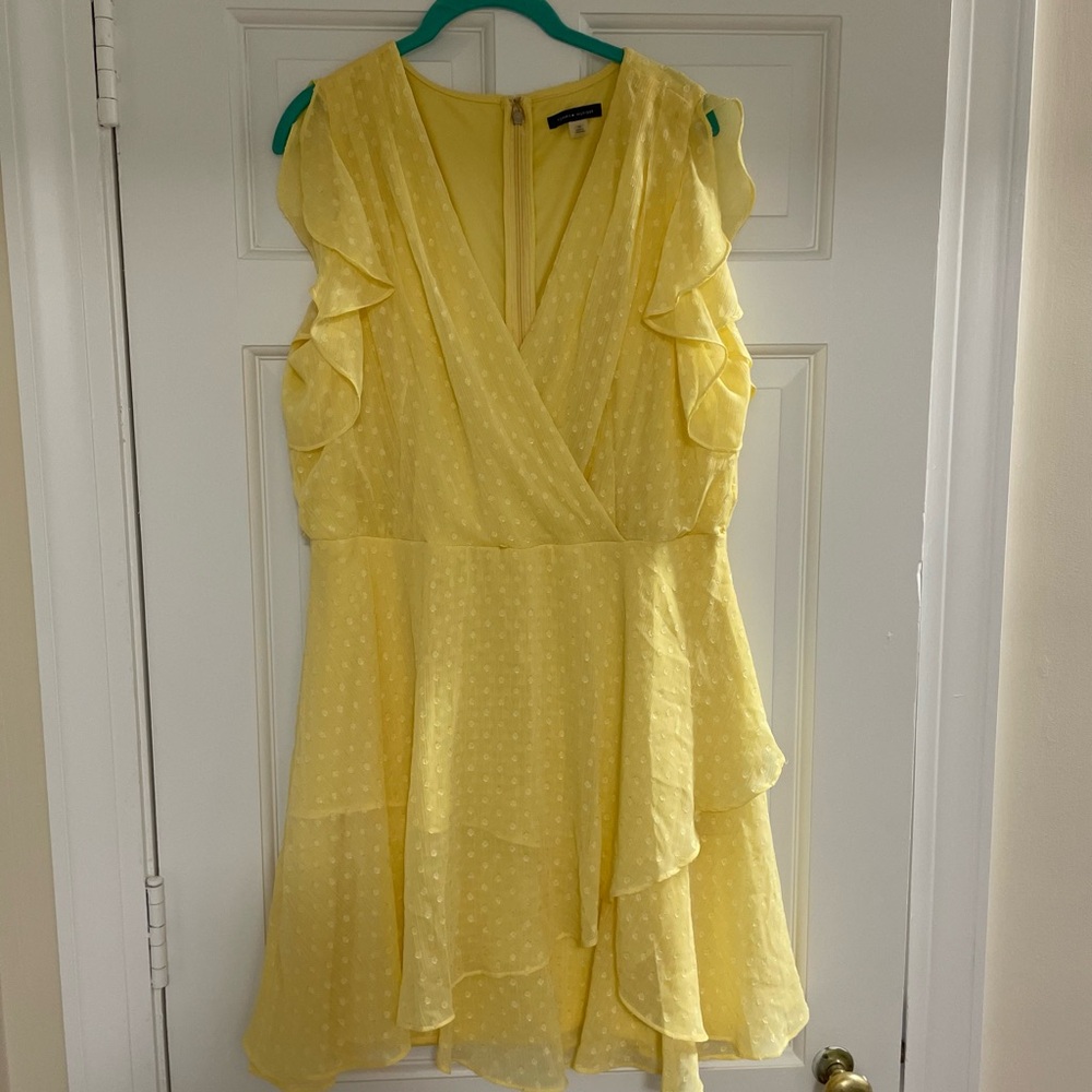 Yellow Tommy Hilfiger Ruffled Women's Dress